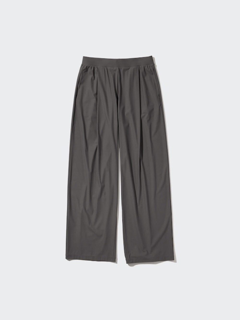 Uniqlo AIRism Extra Stretch Wide Leg Pants Gray Large